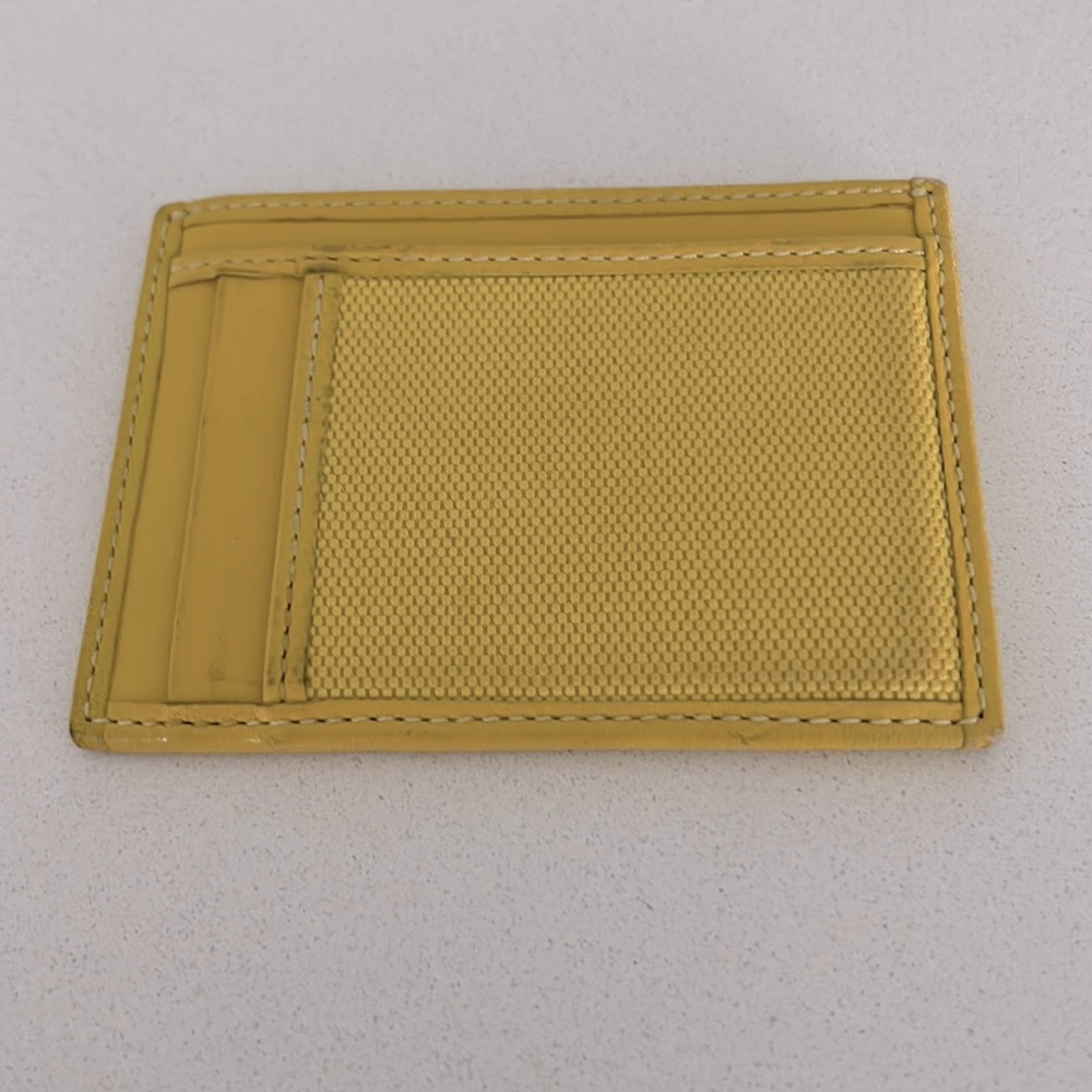 Coach Yellow Canvas / Leather Card Case